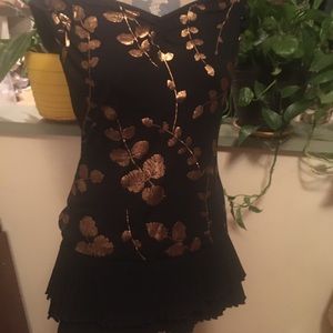 COPY - Med size stretchy top chocolate  color